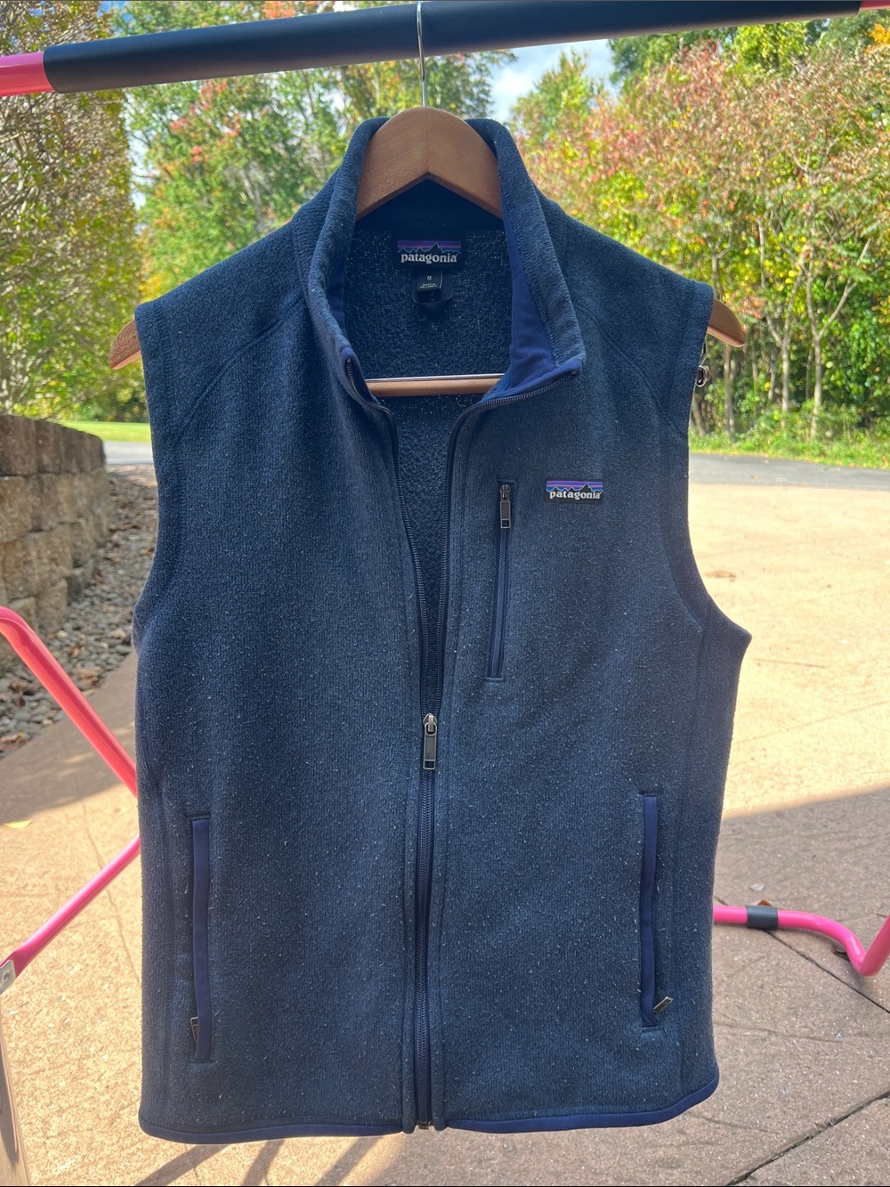 Patagonia Men’s Navy Full-Zip Fleece Vest